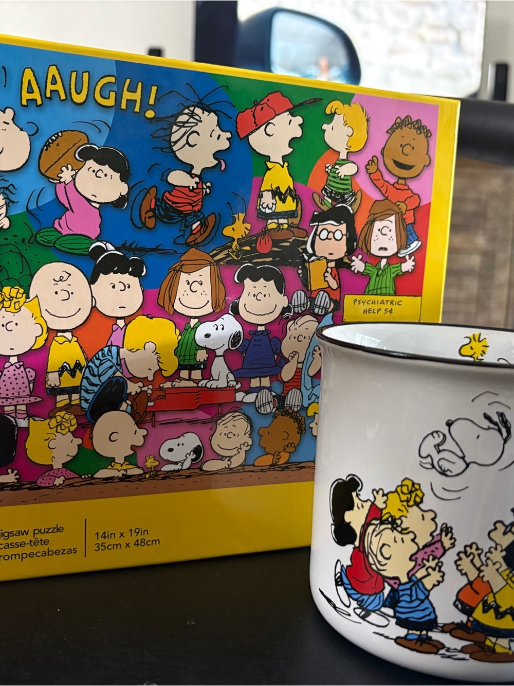 Peanuts Character Ceramic Mug and Puzzle Set — Multicolor
